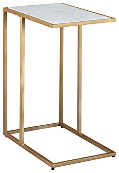Signature Design by Ashley Lanport Accent Table, Champagne/White