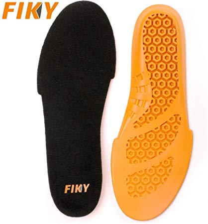 FIKY Anti-Fatigue Technology Replacement Insole for Men & Women, Synthetic Sole,Best Shock Absorption Cushioning Flat Feet,Dynamic Arch,Foot Pain