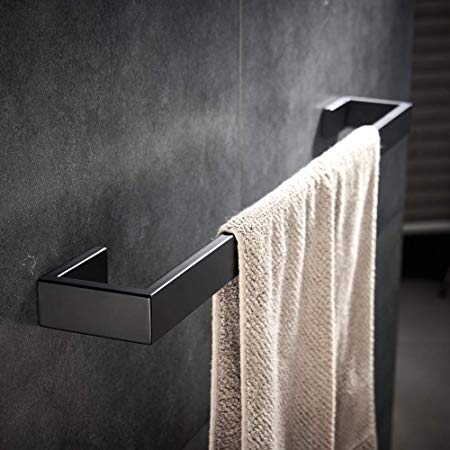 YJ YANJUN Matte Black Towel Bar - Modern Bathroom Towel Holder Accessories, 24 Inch