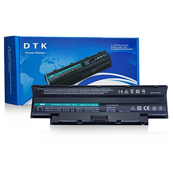 Dtk New Laptop Battery for Dell Inspiron 3420 3520 15r 17r 14r 13r N5110 N5010 N4110 N4010 N7110 N3010 M5110 M4110 M501 M503 Series, Fits P/n J1knd 4t7jn [6-cell 5200mah/49wh]