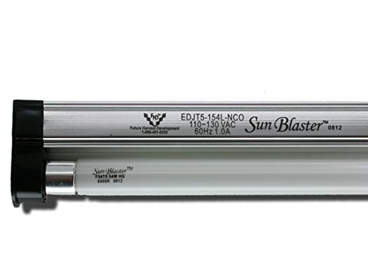 Sunblaster T5 High Output Fluorescent Strip Light, 4-Feet