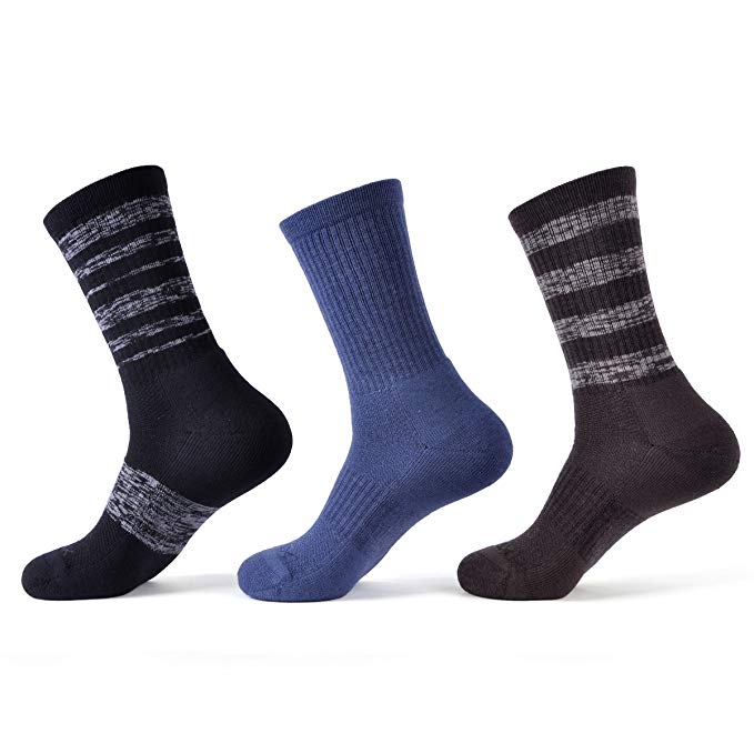 SOLAX 72% Merino Wool Socks Casual Hiking Socks (3 Pairs)