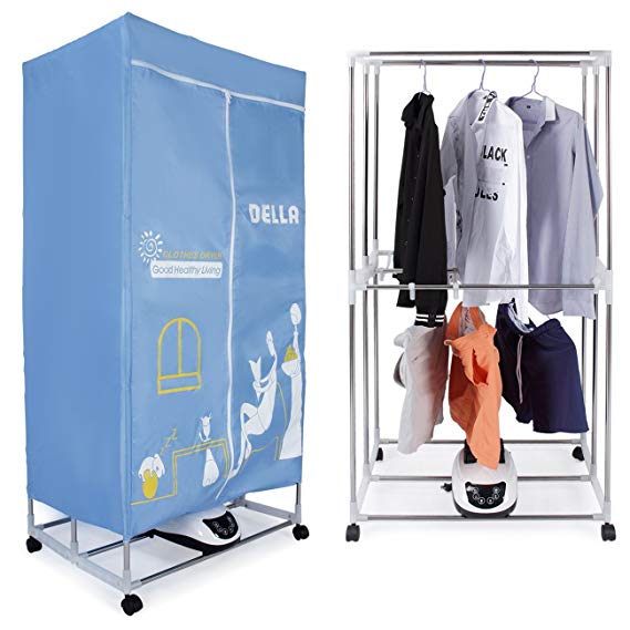 DELLA 15KG Compact Electric Portable Energy Saving Clothing Dryer Rack for Homes, Dorms, Convenient in 30 Minutes