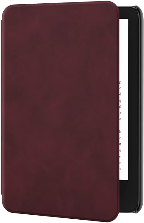 Ayotu Skin Touch Feeling Case for All-New 6'' Basic Kindle 2022 Release (11th Generation) -Slim Lightweight Smart Cover with Auto Wake/Sleep- Support Back Cover Magnetic Adsorption, Red Wine