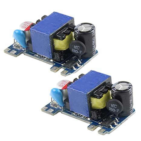 2Pcs AC DC Converter Module Universal 110V 120V 220V 230V to DC 5V 12V Isolated Switching Power Supply Board (DC 5V 2A Version)