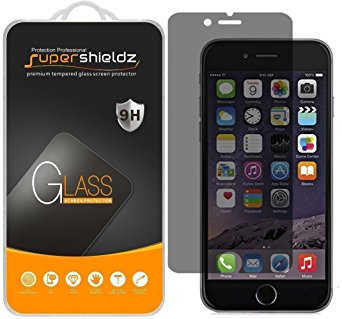 [2-Pack] Supershieldz for Apple iPhone 6 / 6S Privacy (Anti-Spy) Tempered Glass Screen Protector, Anti-Scratch, Anti-Fingerprint, Bubble Free - Lifetime Replacement Warranty