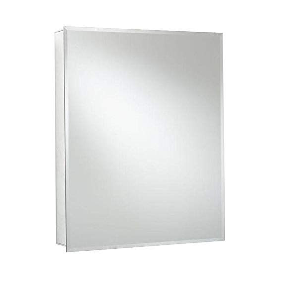 Croydex Langley 26-Inch x 20-Inch Recessed or Surface Mount Medicine Cabinet with Hang 'N' Lock Fitting System, Aluminum