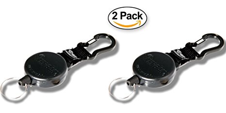 KEY-BAK Heavy Duty SECURIT Retractable Reel with Polycarbonate Case, Aluminum Carabiner and Split Ring