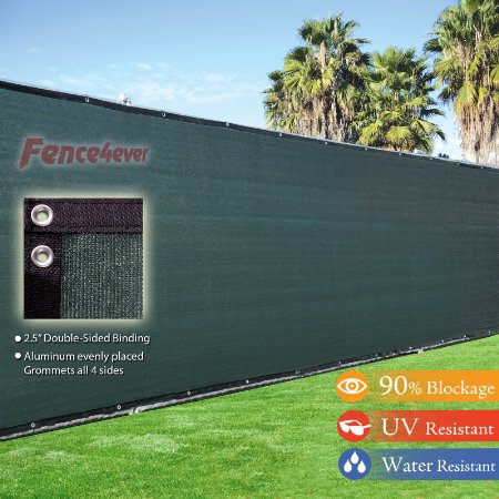 6 x 50 3rd Gen Olive Green Fence Privacy Screen Windscreen Shade Fabric Mesh Tarp Aluminum Grommets