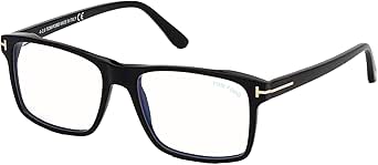 Tom Ford FT 5682-B BLUE BLOCK Shiny Black Blue Grey Clip-On 54/17/145 men Eyewear Frame