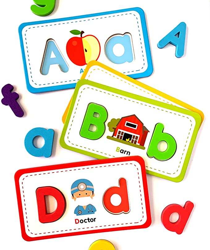 Curious Columbus Flashcards and Foam Letter Set. 26 Alphabet Flash Cards with 78 Magnetic Letters. ABC Toddler Games to Learn to Read, Spell and Practice Phonics