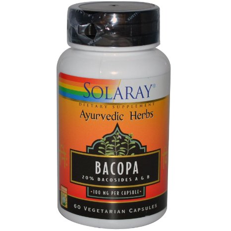 Solaray - Bacopa Ayurvedic Herbs, 100 mg, 60 capsules