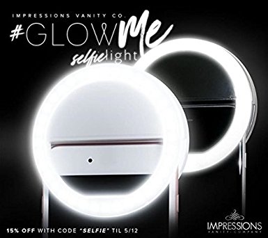 GlowMe LED Selfie Ring Light by Impressions Vanity Co. (White)
