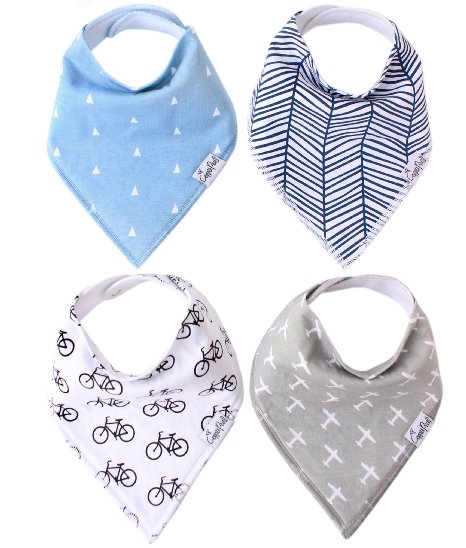 Copper Pearl Baby Bandana Drool Bibs 4 Pack for Boys "Cruise Set"