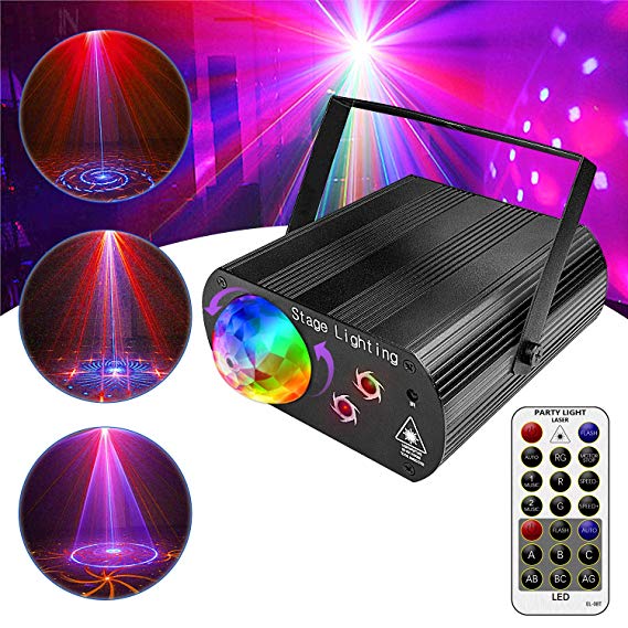 Disco Lights, Gvoo Sound Activated Party Lights RGB LED Rotating Ball Lights with Remote Control for Home Outdoor Holidays Dance Parties Birthday