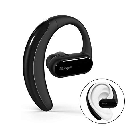 atongm Bluetooth Headset,Wireless Earbud V4.1 Headset with Microphone, 10-Hrs Talking Time Cell Phone Bluetooth Earpiece, Car Bluetooth Headphones for iPhone/Samsung/Android and More