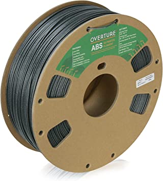 OVERTURE ABS 1.75mm Filament 3D Printer Consumables, 1kg Spool (2.2lbs), Dimensional Accuracy  /- 0.05 mm, Fit Most FDM Printer (Dimond Grey)