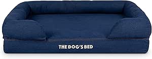 Replacement Outer Cover for The Dog's Bed Orthopedic with Sides, Washable Fabric, Large (Blue Denim)