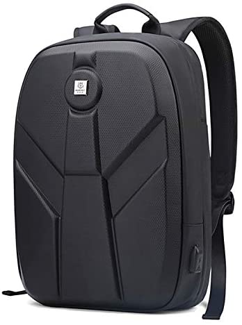 Large capacity backpack men's backpack Street hard shell multi functional computer bag anti water bag