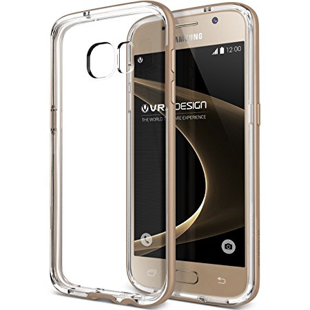 Galaxy S7 Case, VRS Design [Crystal Bumper Series] Clear Slim Fit with Military Grade Drop Protection for Samsung Galaxy S7 2016 - Shine Gold