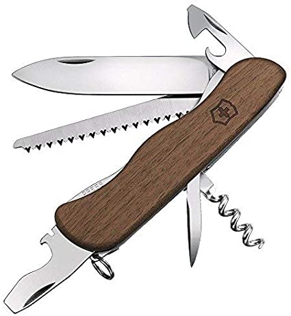 Victorinox Forester Walnut Wood - Swiss Army Pocket Knife 111 mm - 10 Tools