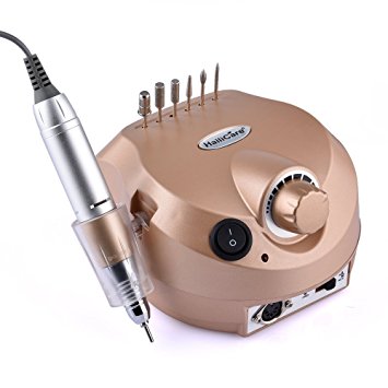 HailiCare 30000RPM Electric Drill File Machine Kits - Professional Nails Salon with Pedal