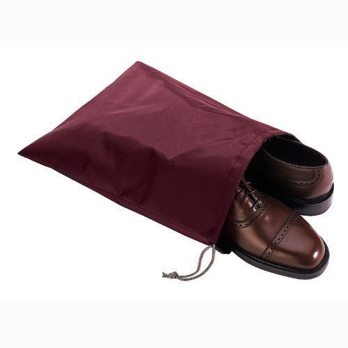 FashionBoutique waterproof Nylon shoe bags- Set of 4 high quality travel friends (Wine Red)