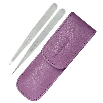 Tweezerman Professional Petite Set Slant and Point In A Leather Case