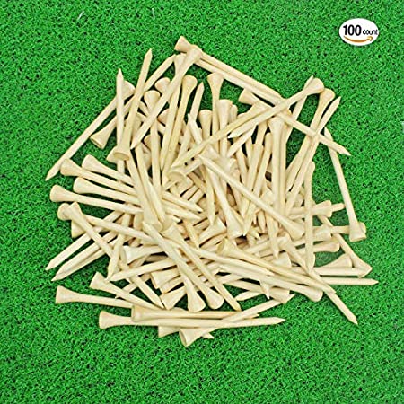 MYKUJA Bamboo Golf Tee 3-1/4 inch Pack of 100