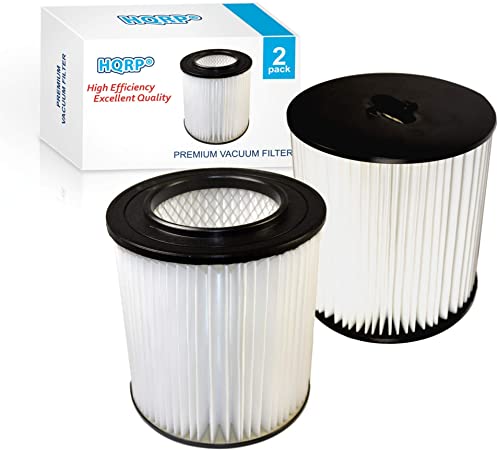 HQRP 2-Pack 7" Filter Compatible with VACUFLO FC300, FC550, FC650, FC310, FC520, FC530, FC540, FC610, FC620, FC670 H-P Central Vacuum Systems, 8106-01 Replacement