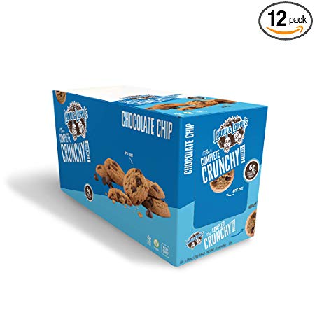 Lenny & Larry's The Complete Crunchy Cookie, Chocolate Chip, 1.25 Ounce Bags - 12 Count, Vegan and Non GMO Protein Cookies