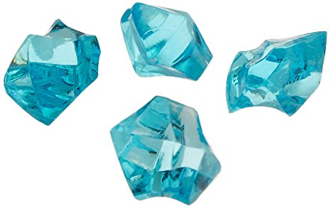 Homeford 50-Piece Acrylic Crystal Ice Rocks Table Scatter, Turquoise, 1-Inch