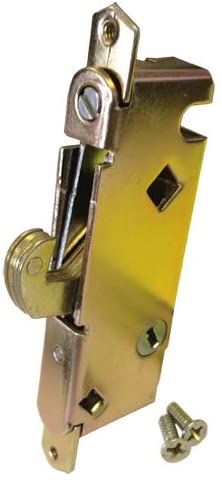 Sliding Glass Patio Door Lock, Mortise Type, 45 Degree Keyway, 3-11/16" Screw Holes