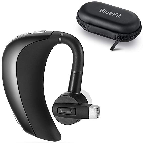 Bluetooth Headset Wireless Earpiece with Mic, V4.1 Noise Canceling Hands Free for Driving - Compatible with iPhone Android Samsung Cell Phones