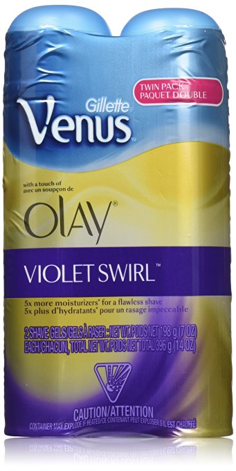 Gillette Venus with a Touch Of Olay Shave Gel, Violet Swirl, 14 Ounce