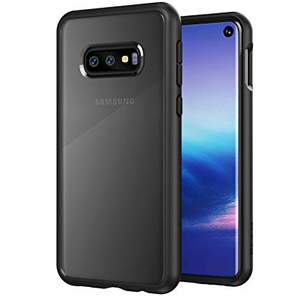 ZUSLAB Tough Fusion Designed for Samsung Galaxy S10e Case Clear with Transparent Back Cover - Matte Black