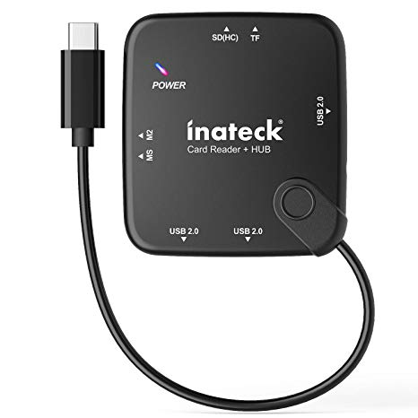 Inateck USB C Hub and OTG Adapter,SD/TF/SDHC Card Reader and 3 USB 2.0 Ports,Compatible Most of USB C Devices