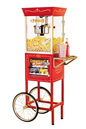 Nostalgia CCP610 59-Inch Tall Vintage Collection 8-Ounce Kettle Popcorn & Concession Cart