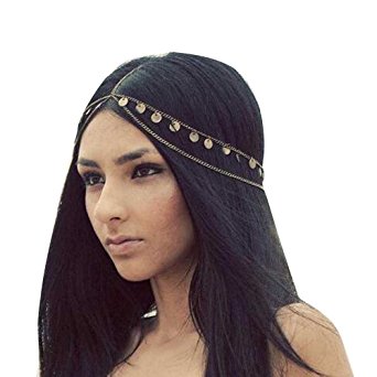 Missgrace Women Bohemian Head Chain Headband Hair Jewelry Accessories for Bridal and Girl
