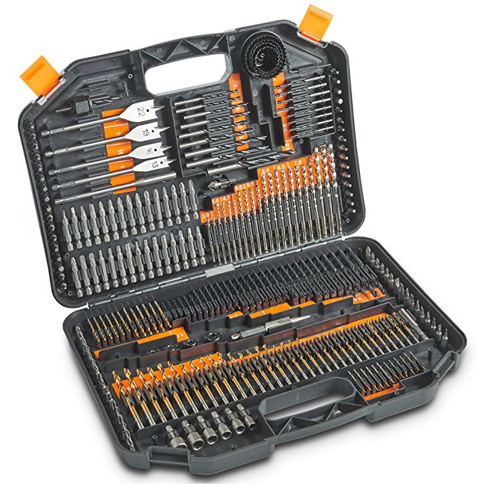 VonHaus 246pc Drill Bit Set & Carry Case For Metal, Masonry, Wood & Plastics Includes Titanium HSS Drill Bits