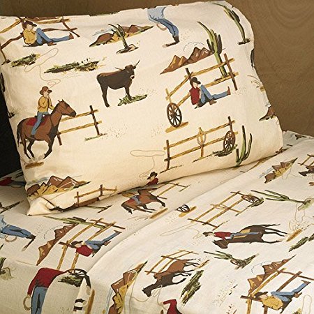 Sweet Jojo Designs 4-Piece Queen Sheet Set for Wild West Cowboy Bedding Collection