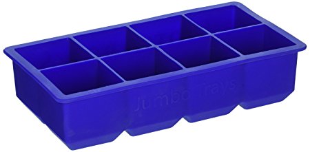 Large Blue Ice Cube Tray, Set of 2 Silicone Ice Trays By Scotch Rocks