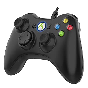 DOYO Wired Game Controller for Xbox 360, Video Game Gamepad for PC Windows 7/8 /8.1/10/ Microsoft Xbox360/Xbox 360 Slim USB Gamepad (Black)