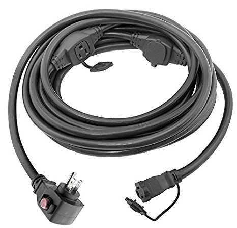 Power All - Extension Cord with Circuit Breaker - 3 Outlets - 125V | 25 ft. | 14 Gauge - Moisture Resistant, Flexible, and Durable for Outdoor / Indoor Use