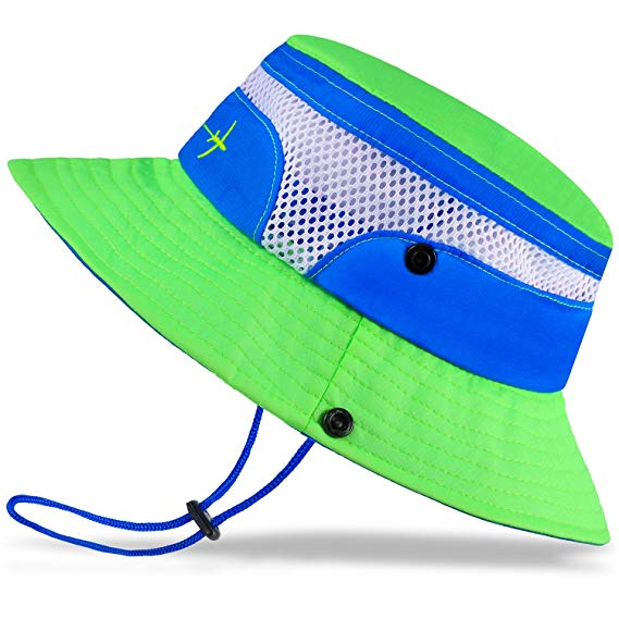 Baby Sun Hat Toddler Sun Hat Kids Breathable Bucket Sun Protection Hat | Adjustable, Stay-on Chin-Strap, Summer Play