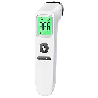 Non-Contact Thermometer for Kids and Adults, Digital Infrared Thermometer for Home use, Color-Coded Screen, 1 Second Result, Accurate & Easy to use (Gray)