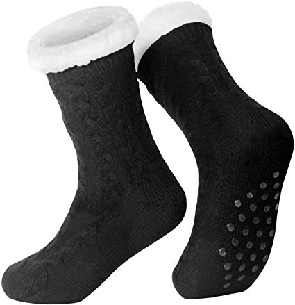 Missshorthair Womens Soft Socks Fuzzy Warm Winter Slipper Socks for Women Christmas