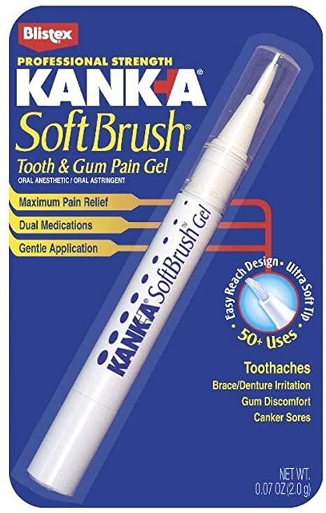 Blistex Kanka Soft Brush Tooth/Mouth Pain Gel, Professional Strength , 0.07 Ounce by Kanka
