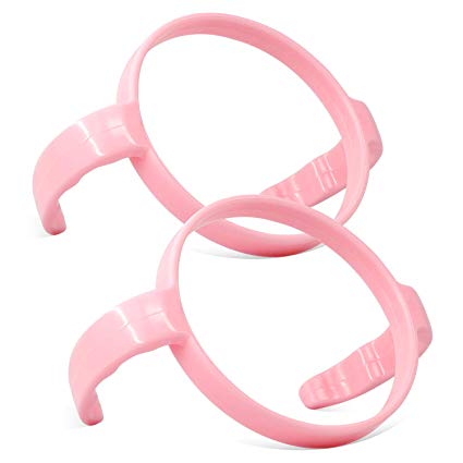 Compatible Baby Bottle Handles for Comotomo, 2 Count, Pink