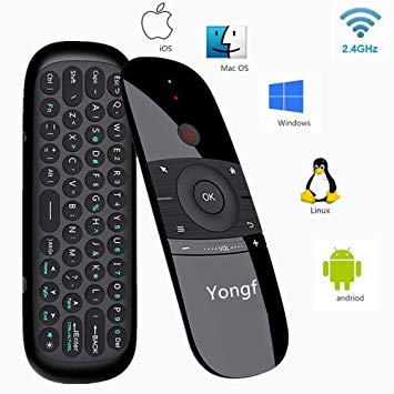 Newest Air Mouse with Keyboard 2.4Ghz Wireless Motion Smart TV Remote Controller Android TV Box Mini Keyboard for Android TV Boxes, PCs, Laptops, Projectors and Smart TVs